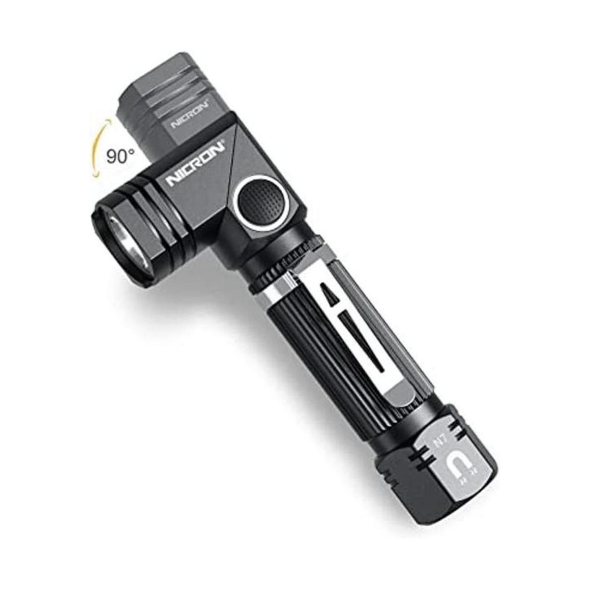 NICRON N7 Linterna táctica de 600 lúmenes mini linterna
