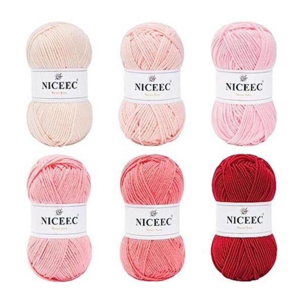 NICEEC Hilo de peso deportivo de 6 x 1.76 oz para tejer de