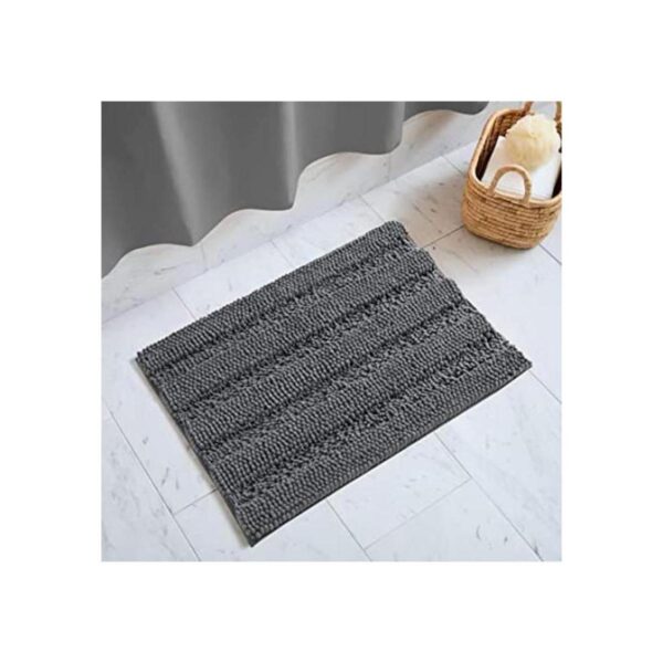 NICETOWN Alfombra de baño gris extra gruesa duradera_1