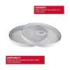NESCO TR2 Bandejas redondas de plástico blanco de 15 12