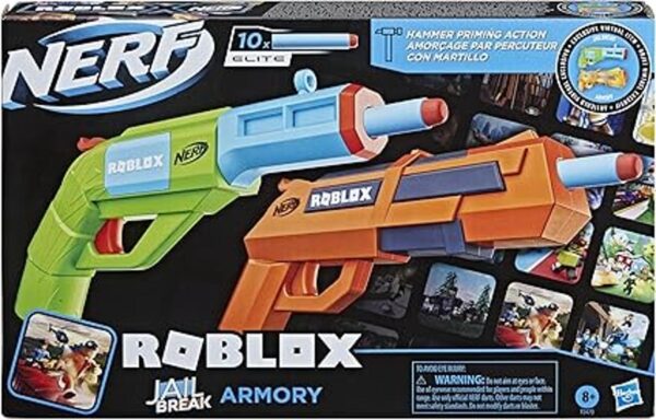 NERF Roblox Jailbreak Armory incluye 2 lanzadores de_5