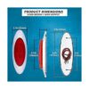 NBWDY Juego de 2 luces LED rojas de 6.6 pulgadas 16 luces_2