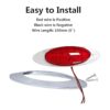 NBWDY Juego de 2 luces LED rojas de 6.6 pulgadas 16 luces_6