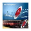 NBWDY Juego de 2 luces LED rojas de 6.6 pulgadas 16 luces_4