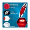 NBWDY Juego de 2 luces LED rojas de 6.6 pulgadas 16 luces_3