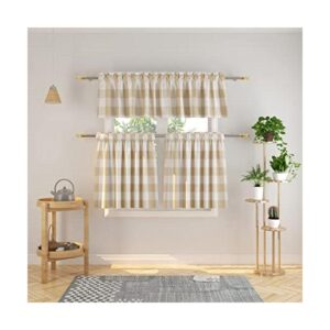 NATUS WEAVER Juego de 3 cortinas de algodón para ventana