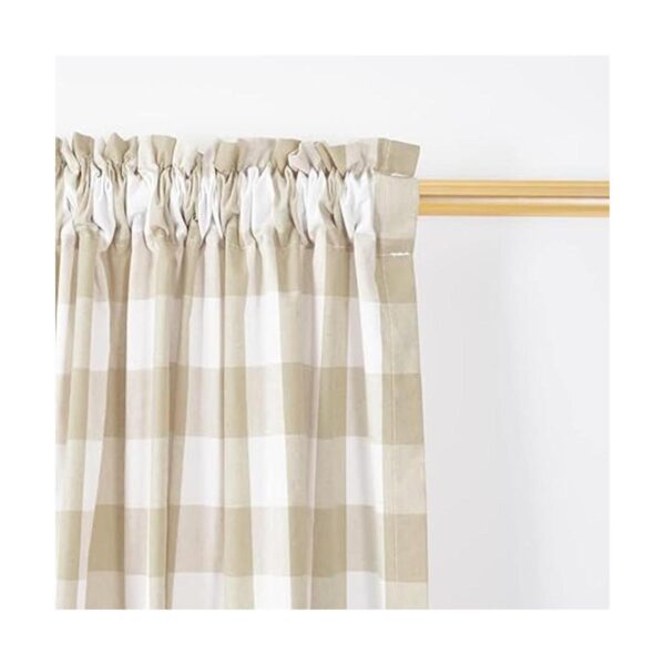 NATUS WEAVER Juego de 3 cortinas de algodón para ventana