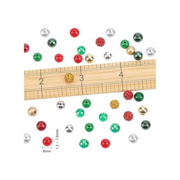 NBEADS alrededor de 180 piezas de perlas de Navidad mixtas