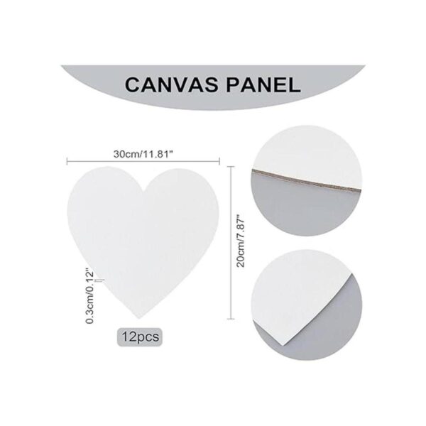 NBEADS 12 paneles de lienzo con diseño de corazón para