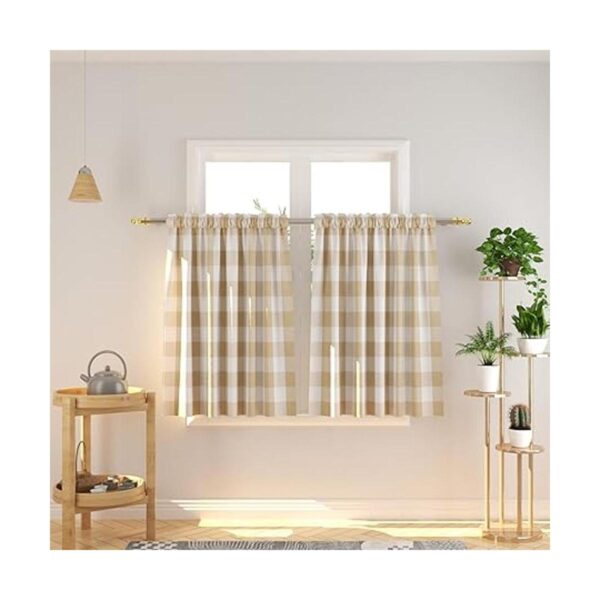 NATUS WEAVER Juego de 3 cortinas de algodón para ventana