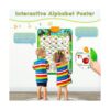 NARRIO Tabla de pared interactiva del alfabeto para niños_4