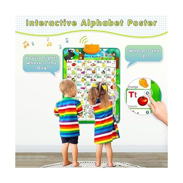 NARRIO Tabla de pared interactiva del alfabeto para niños_4