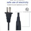 NAHAO Cable de alimentación AC compatible con Vizio TV_2