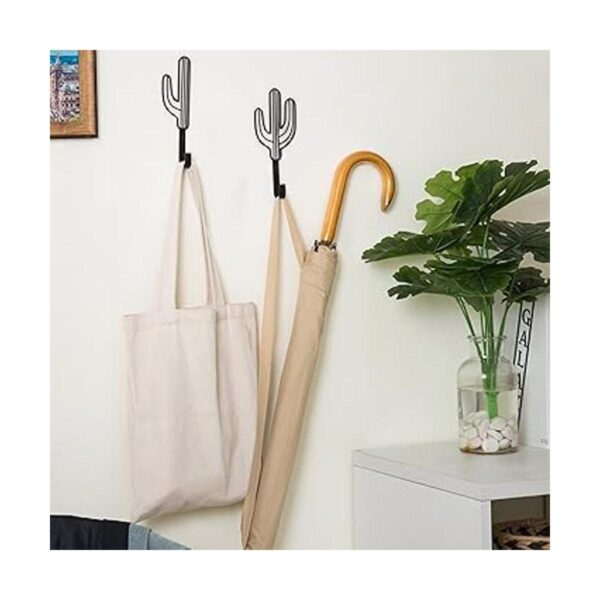 MyGift Juego de 2 ganchos de pared de metal negro con_3