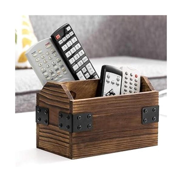 MyGift Soporte rústico para control remoto de madera_2