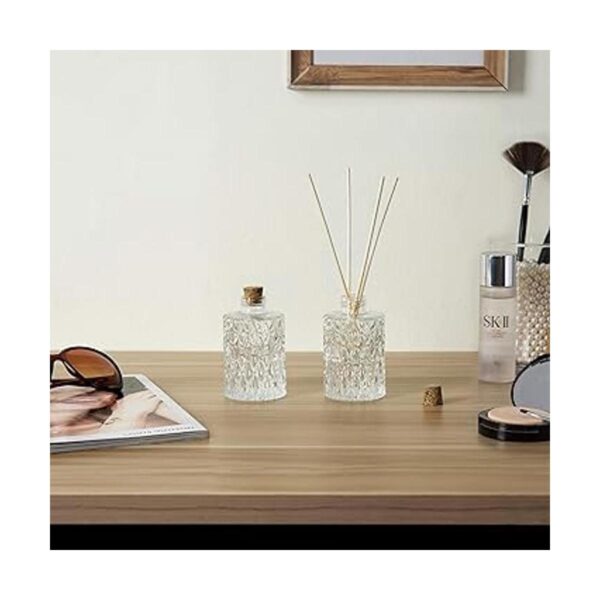 MyGift Juego de 2 botellas difusoras de cristal con tapa_3