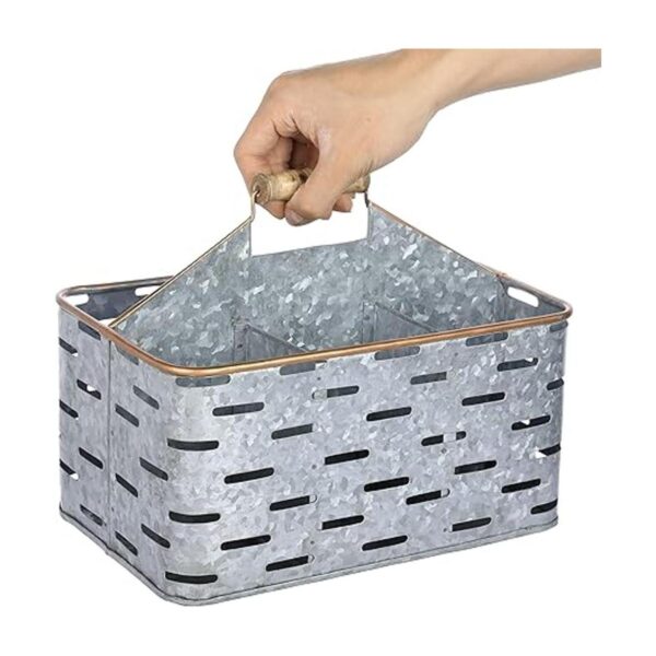 MyGift Soporte de metal galvanizado para utensilios de_2