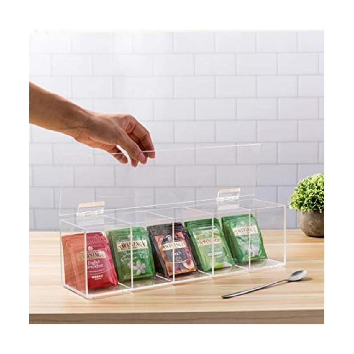 MyGift Organizador de bolsa de té de acrílico transparente