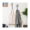 MyGift Juego de 2 ganchos de pared de metal negro con_4