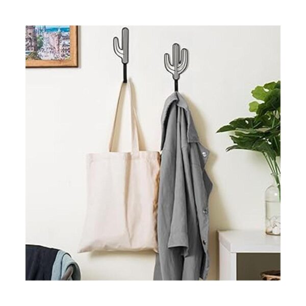 MyGift Juego de 2 ganchos de pared de metal negro con_4