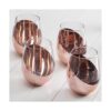 MyGift Juego de 4 copas de vino sin tallo con acento de_1
