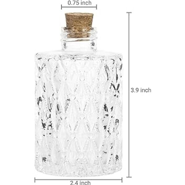 MyGift Juego de 2 botellas difusoras de cristal con tapa_4