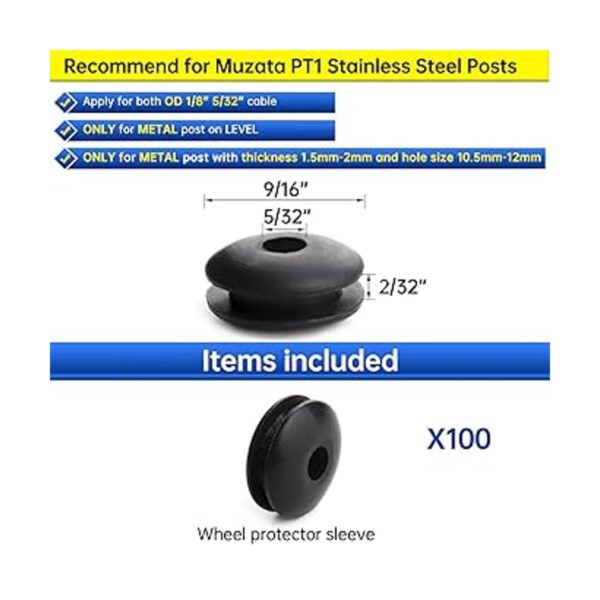 Muzata Paquete de 100 fundas protectoras de rueda de 18_2