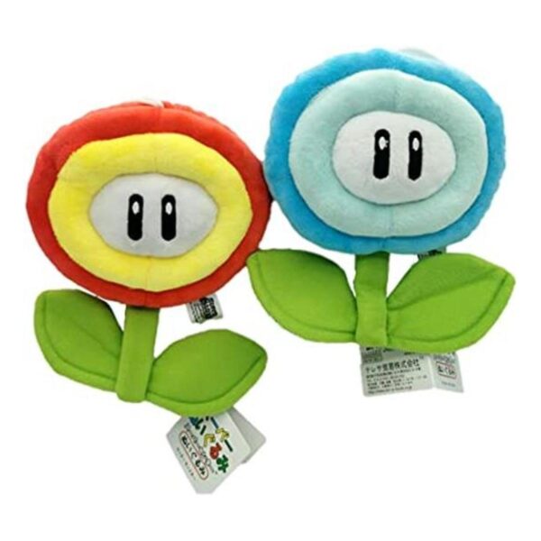 Muñeca de peluche de flores de fuego y flores de hielo de_1