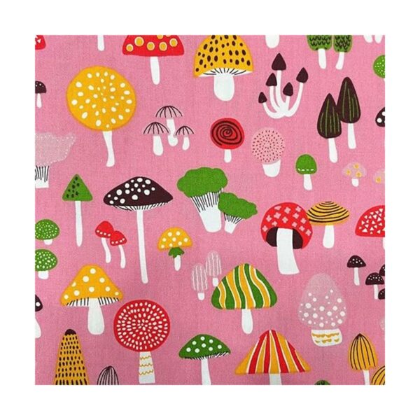 Mushroom Fabric Fat Quarters for QuiltingCotton Printed