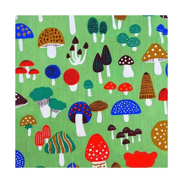 Mushroom Fabric Fat Quarters for QuiltingCotton Printed