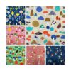 Mushroom Fabric Fat Quarters for QuiltingCotton Printed
