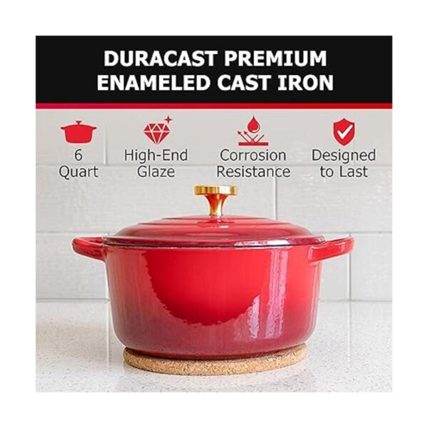 Mueller DuraCast Olla de horno holandés de hierro fundido