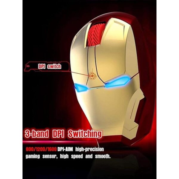 Mouse ergonómico inalámbrico Cool Iron Man Mouse 2.4G_3