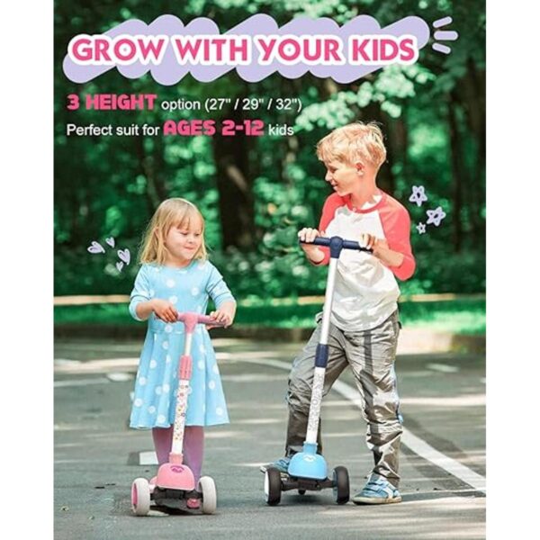 Mountalk Toddler Foldable Scooter for Kids 3 Wheels_2