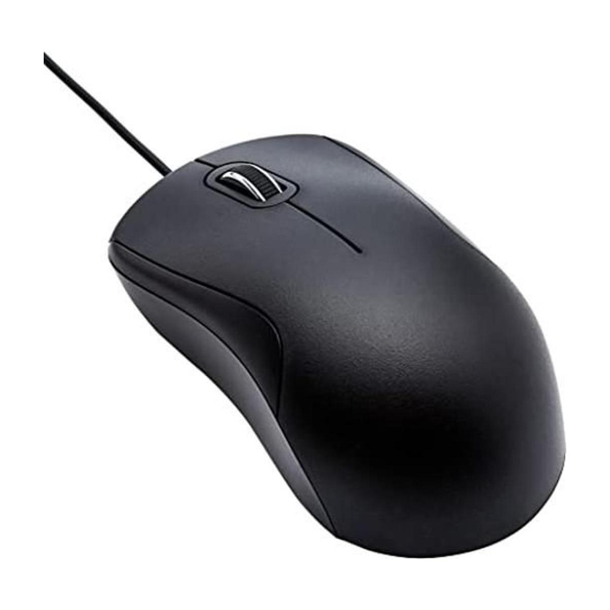 Mouse con cable USB de 3 botones negro