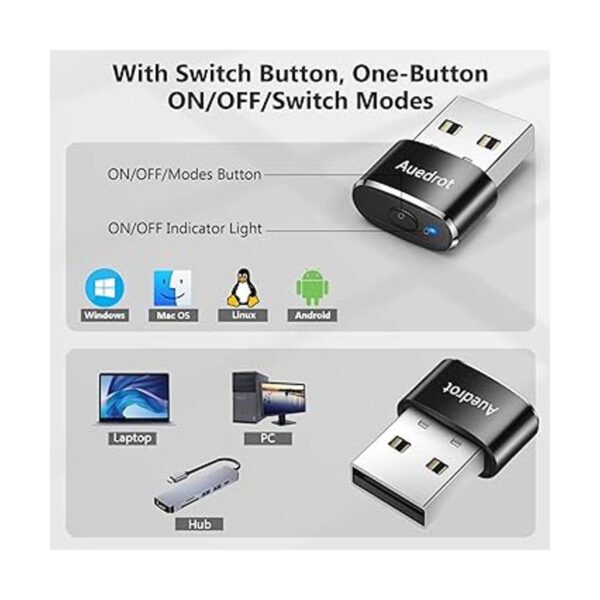 Mouse Jiggler Undetectable Metal USB Mouse Mover con botón_5