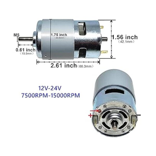 Motor de 775 CC CC 12 V 750015000 RPM y soporte de alta_2