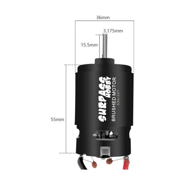 Motor eléctrico RC 550 cepillado 35T RC para 110 a escala