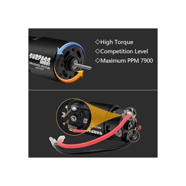 Motor eléctrico RC 550 cepillado 35T RC para 110 a escala