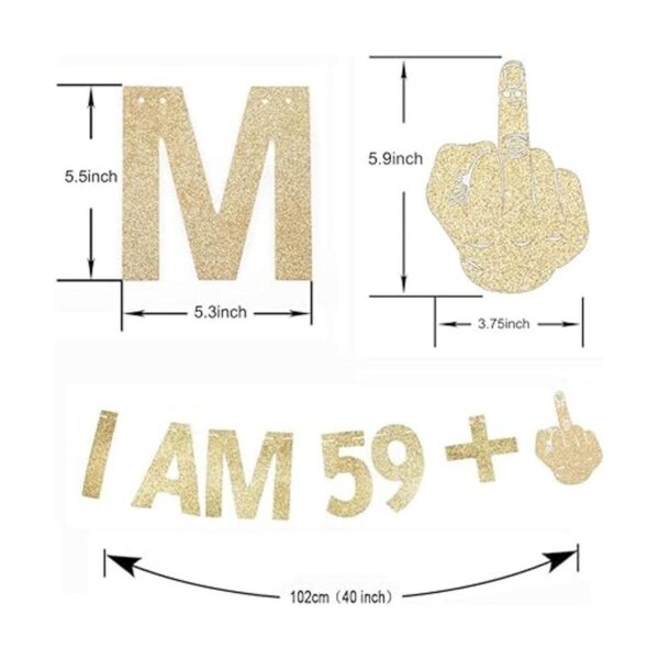 Morndew Cartel de papel dorado con purpurina I AM 591_2