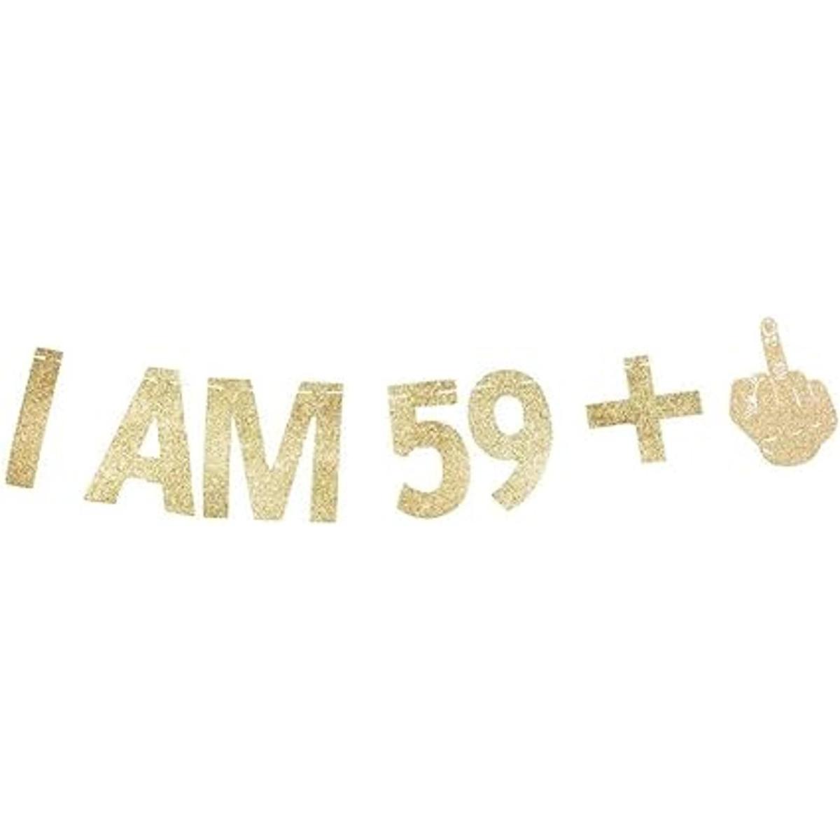 Morndew Cartel de papel dorado con purpurina I AM 591