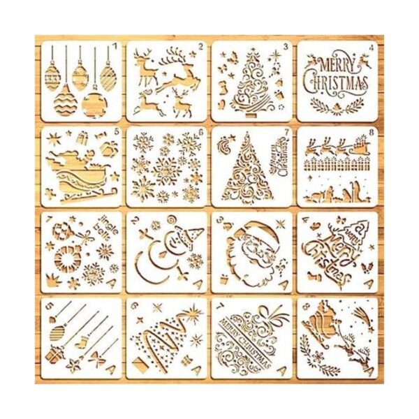 Moruska 16 plantillas de Navidad para pintar en madera