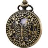 Morfong Reloj de bolsillo vintage Steampunk mariposa_1