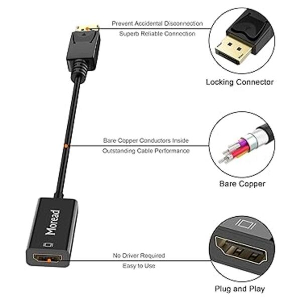 Moread DisplayPort DP a HDMI convertidor de pantalla_4