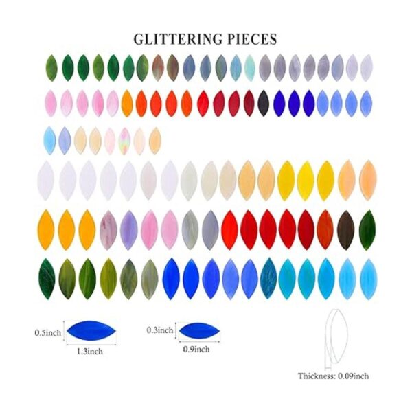 Mornajina 100 piezas de mosaico de pétalos de mosaico