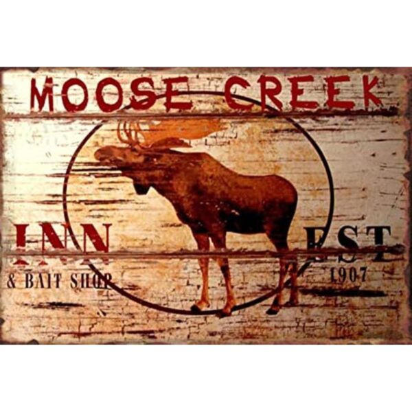 Moose Creek Inn Lodge Cabin Bar Hotel Rústico Cabina Metal_1