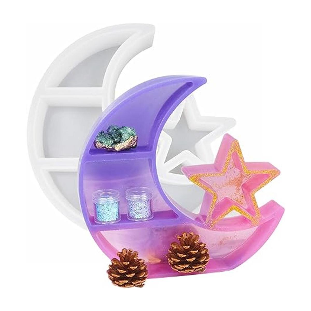 Moon Star Molde de silicona para estante de exhibición de