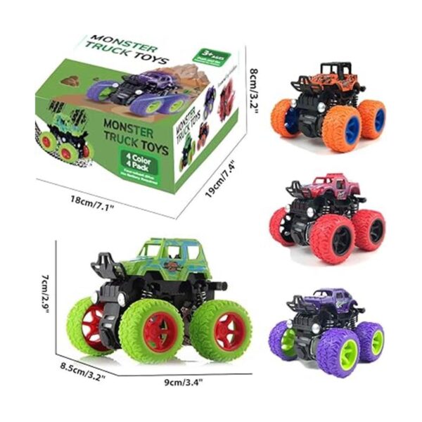 Monster Trucks para niños paquete de 4 vehículos para