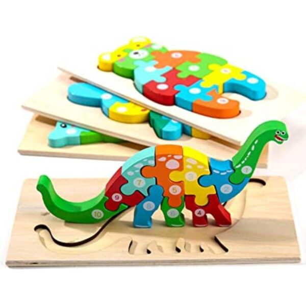 Montessori Mama Rompecabezas de madera para niños de 2 a 4_1
