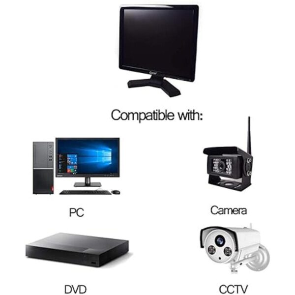 Monitor de seguridad profesional de 15 pulgadas BNC